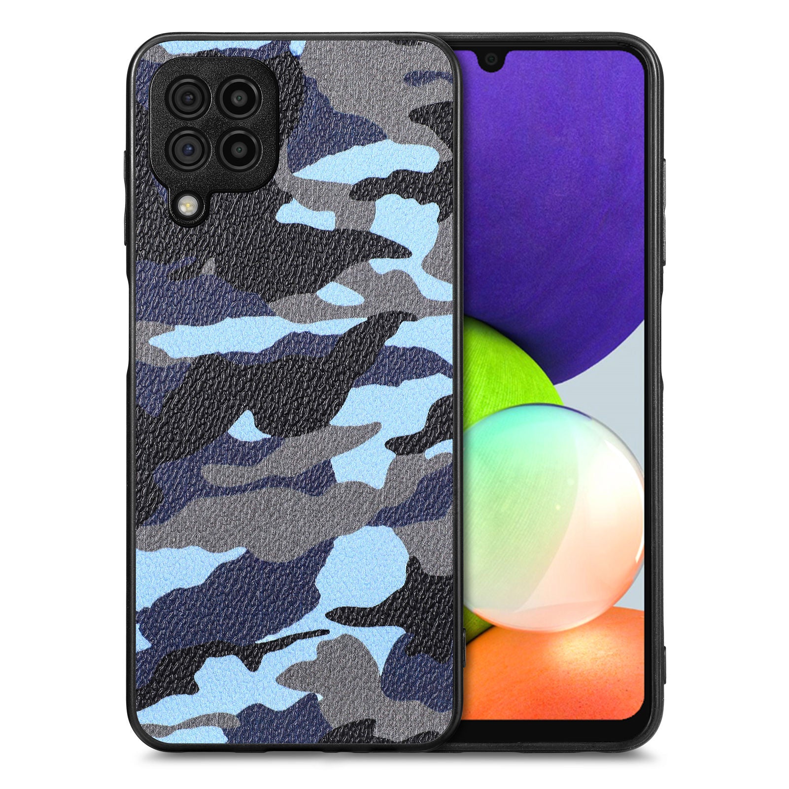 Pro Samsung Galaxy A22 4G (EU verze) Maskovací vzor Kožený kryt PC TPU na telefon Pro Samsung Galaxy A22 4G (EU verze) Maskovací vzor Kožený kryt PC TPU na telefon